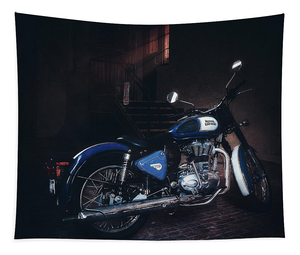 Royal Enfield Tapestry featuring the photograph Royal Enfield by Scott Norris