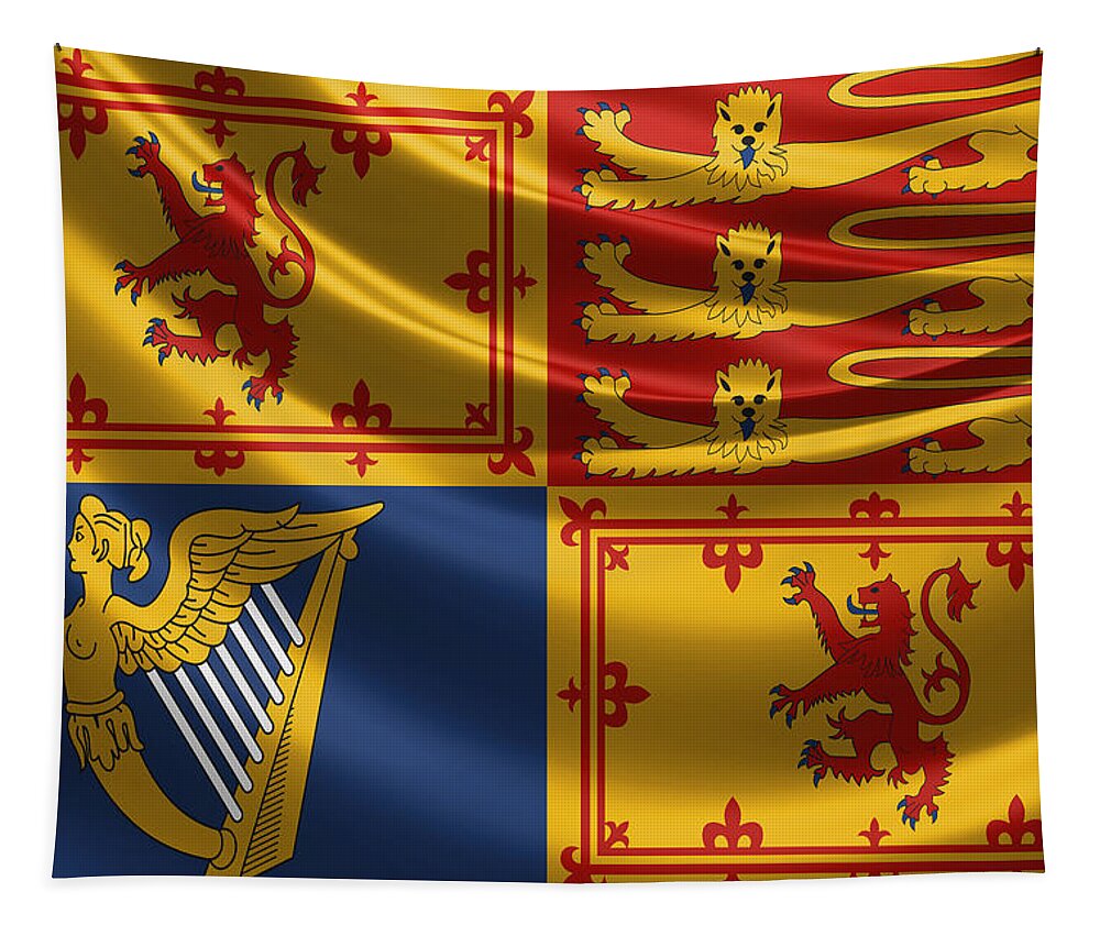 'royal Collection' By Serge Averbukh Tapestry featuring the digital art Royal Standard of the United Kingdom in Scotland by Serge Averbukh