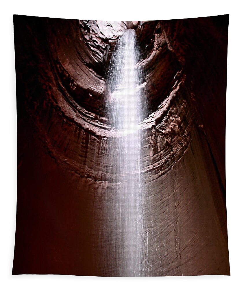 Dramatic Tapestry featuring the photograph Ruby Falls by Debra Forand