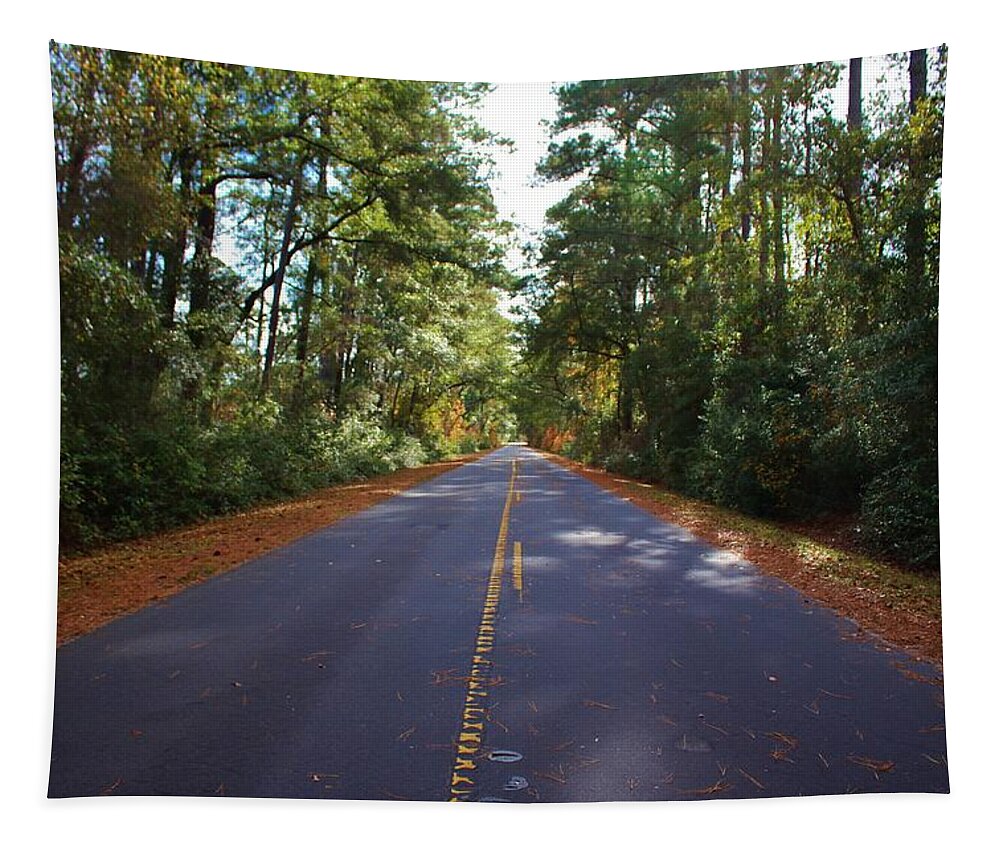 Road Tapestry featuring the photograph Rural Road by Cynthia Guinn