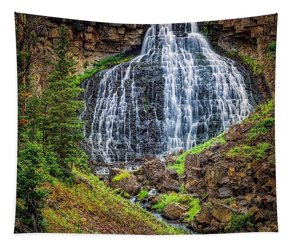 National Park Tapestry featuring the photograph Rustic Falls by Rikk Flohr