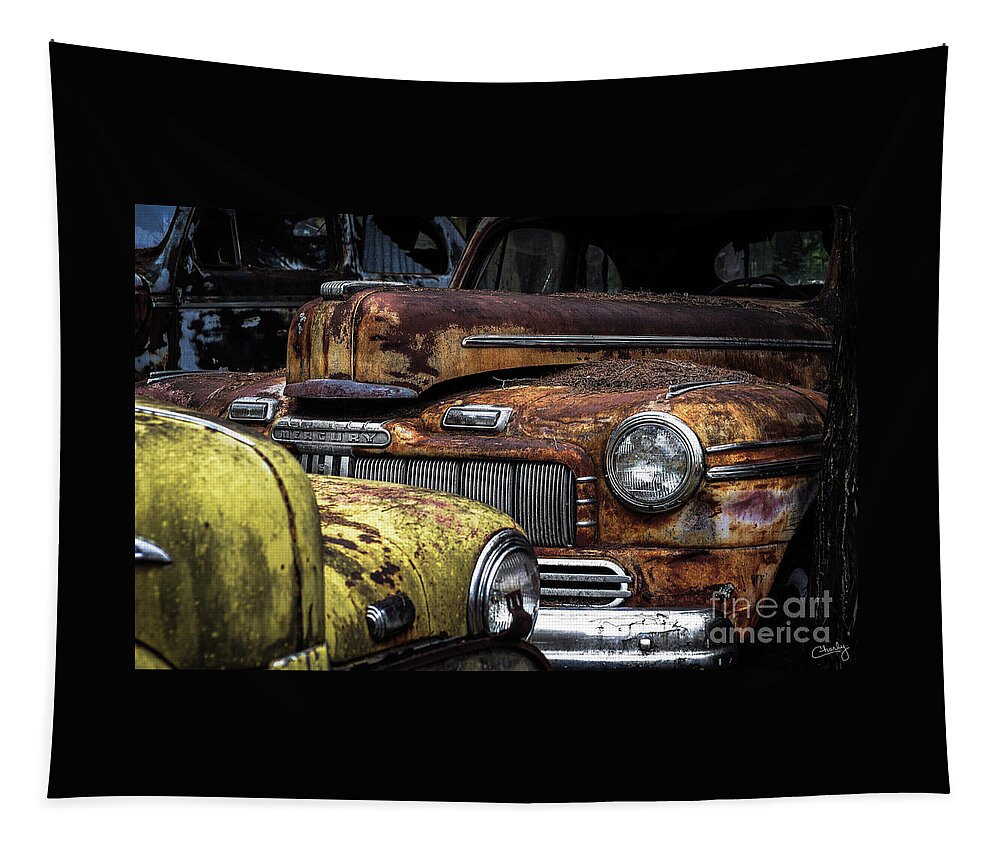 Rusting Away Tapestry featuring the photograph Rusting Away ... by Imagery by Charly