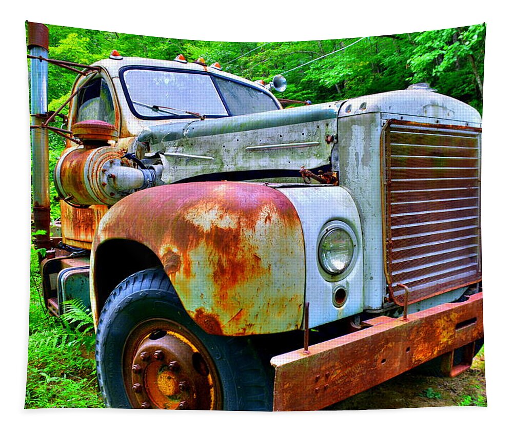 Rusty Old Truck Tapestry featuring the photograph Rusty Old Truck by Lisa Wooten