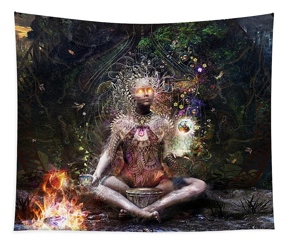 Cameron Gray Tapestry featuring the digital art Sacrament For The Sacred Dreamers by Cameron Gray