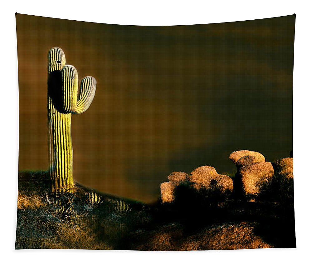 Saguaro Cactus Tapestry featuring the photograph Saguaro Cactus of Secottsdale AZ by Joe Hoover