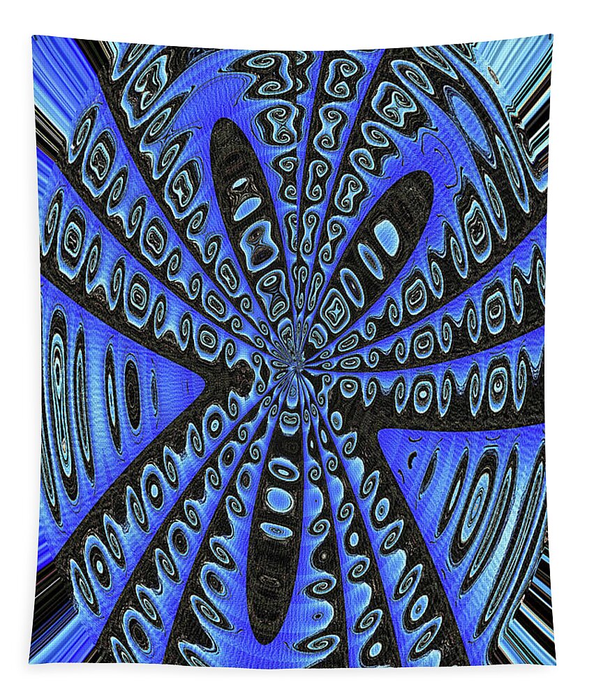 Saguaro Forest Abstract #2 Tapestry featuring the digital art Saguaro Forest Abstract #2 by Tom Janca