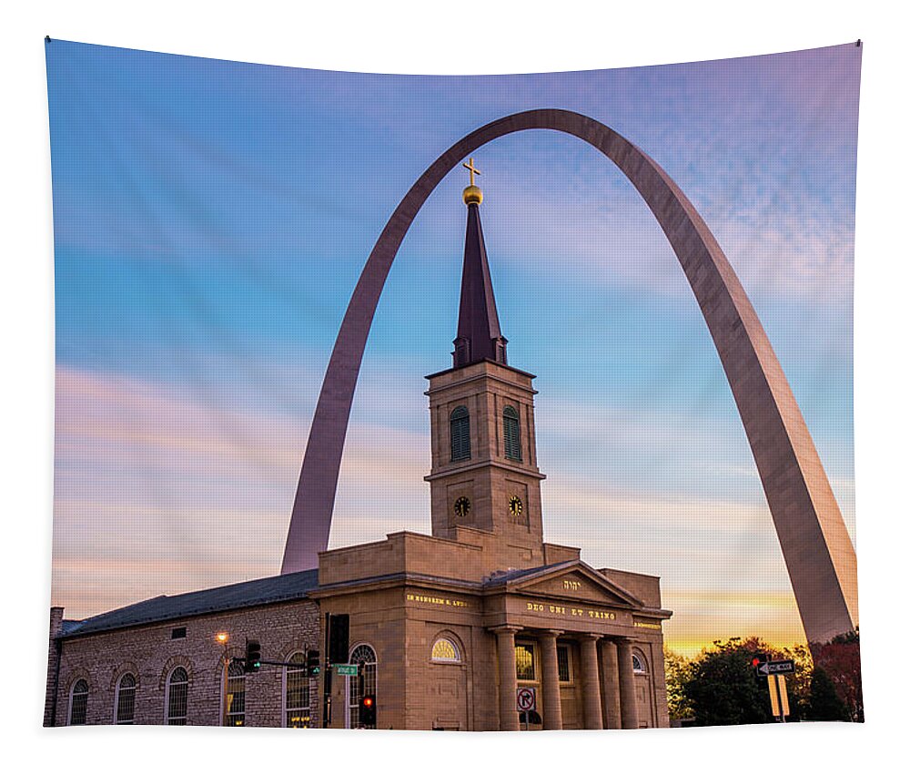 St Louis Downtown Tapestry featuring the photograph Saint Louis Icons - Downtown Saint Louis Missouri by Gregory Ballos