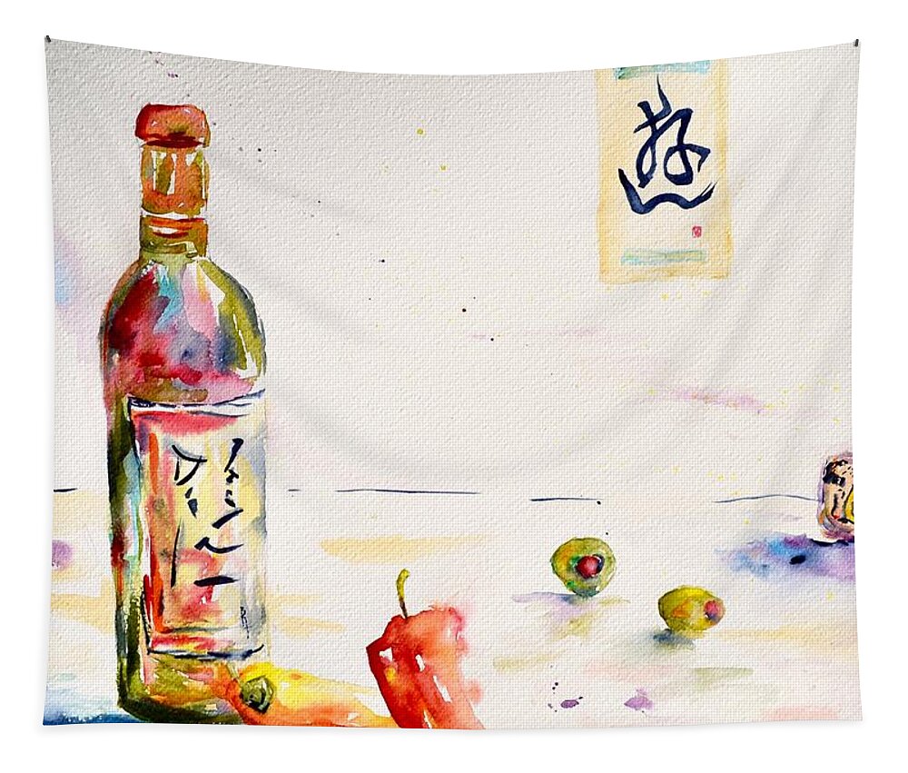 Sake Tapestry featuring the painting Sake by Beverley Harper Tinsley