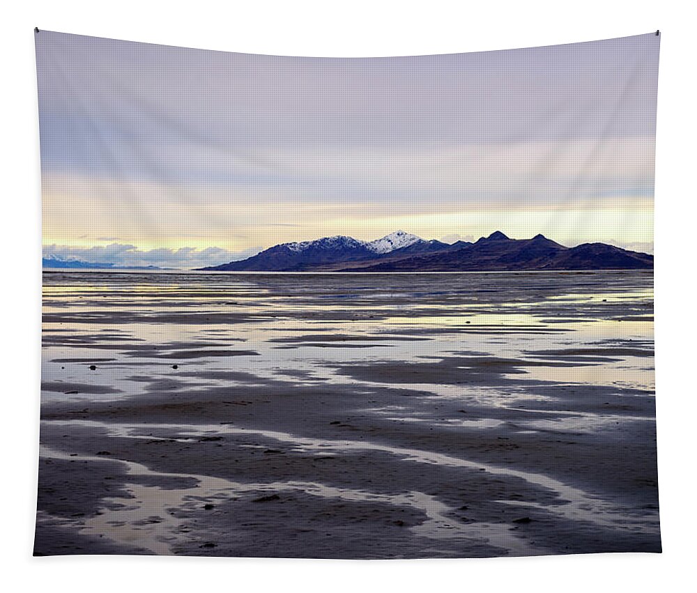 Antelope Island Tapestry featuring the photograph Salt Waves by Michael Scott