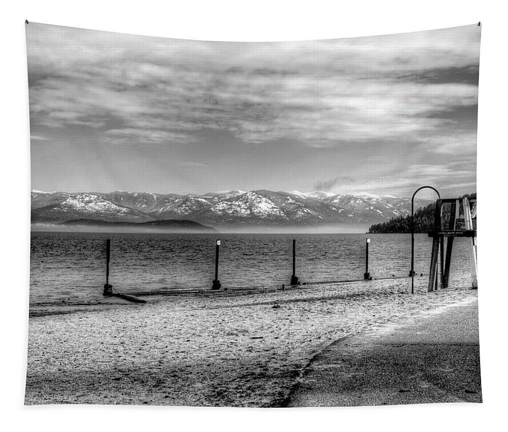 Hdr Tapestry featuring the photograph Sandpoint City Beach 2017 by Lee Santa