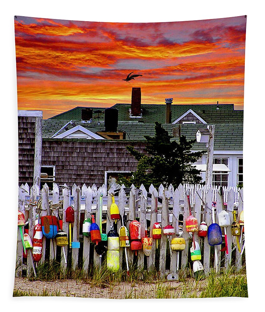 Sandy Neck Tapestry featuring the photograph Sandy Neck Sunset by Charles Harden