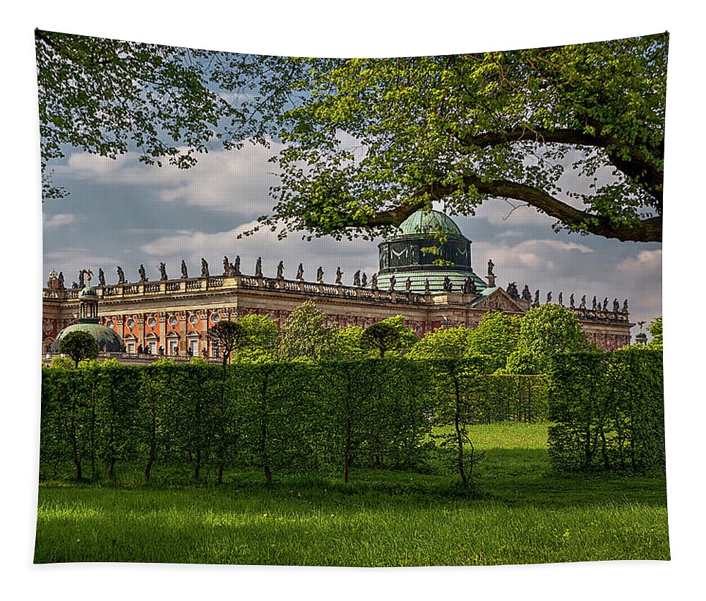 Endre Tapestry featuring the photograph Sans Souci Main Castle by Endre Balogh