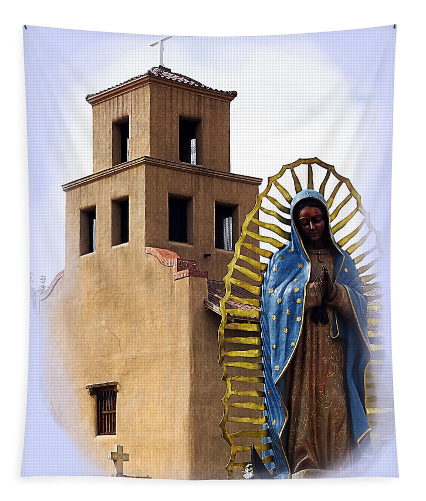 Church Tapestry featuring the photograph Santuario de Guadalupe Santa Fe New Mexico by Kurt Van Wagner