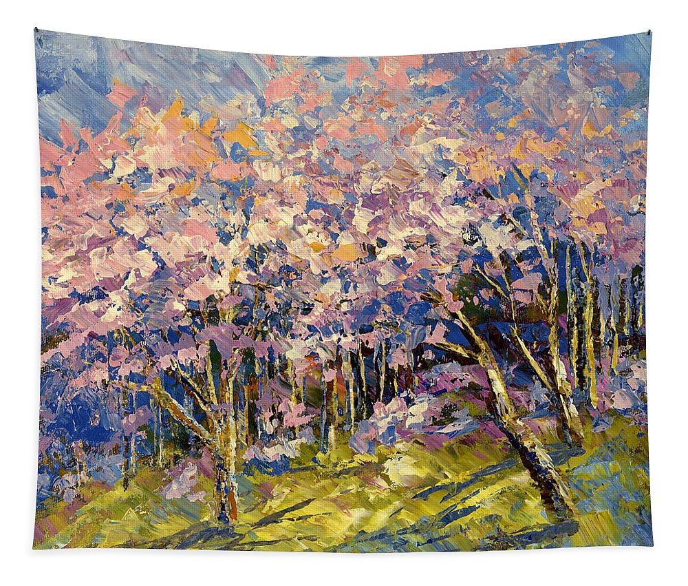 Floral Tapestry featuring the painting Scented Blooms by Tatiana Iliina