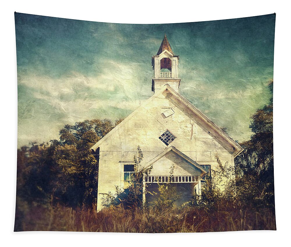 Abandoned Tapestry featuring the photograph Schoolhouse 1895 by Scott Norris