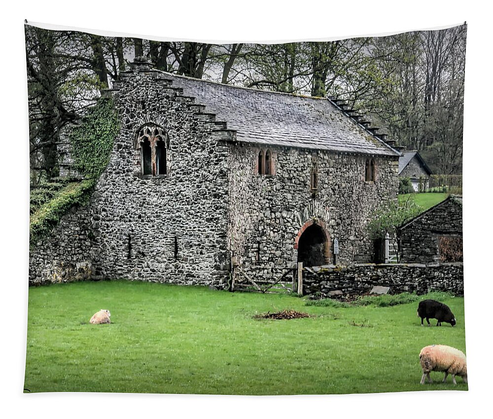 Stone Estate Tapestry featuring the photograph Scottish Estate by Peggy Dietz