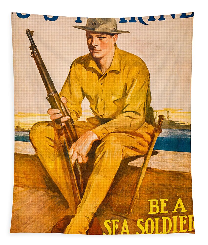 David Letts Tapestry featuring the photograph Sea Soldier by David Letts