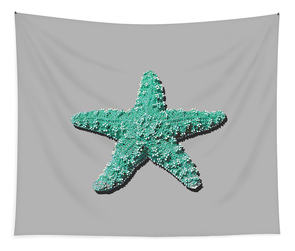 Starfish Tapestry featuring the photograph Sea Star Aqua .png by Al Powell Photography USA