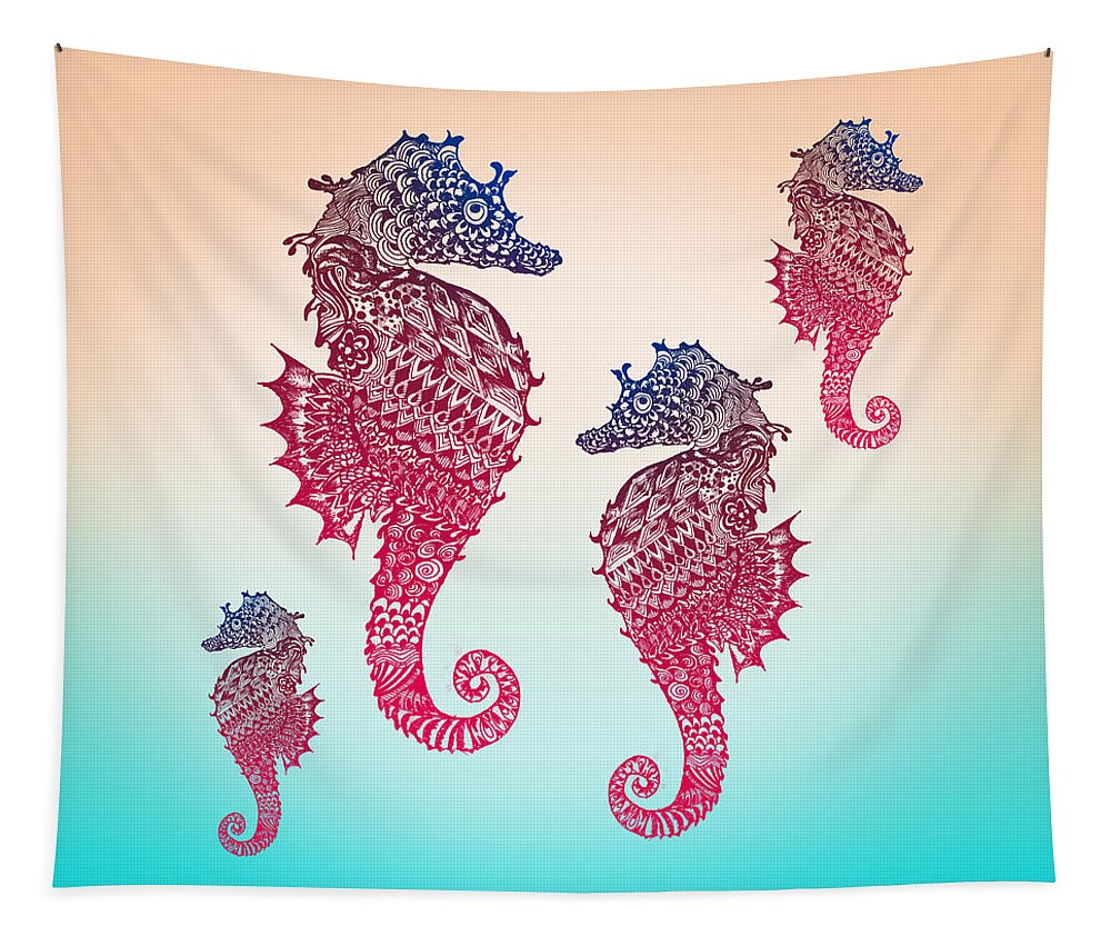 Seahorse Tapestry featuring the photograph Seahorse by Mark Ashkenazi