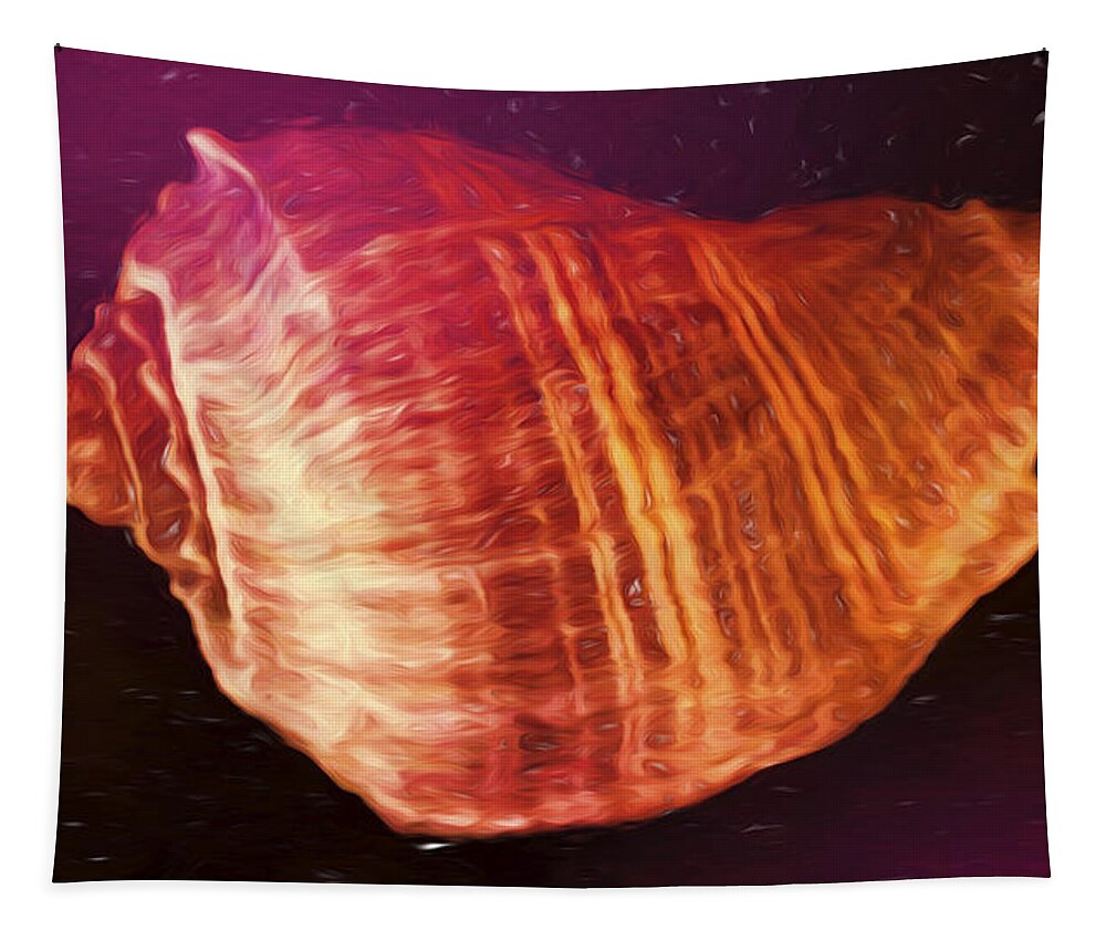 Seashell Tapestry featuring the digital art SeaShell 6 by Cathy Anderson
