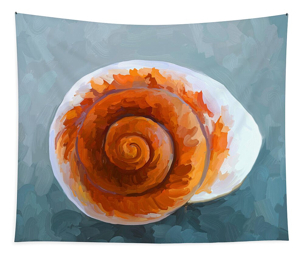 Sea Shell Tapestry featuring the painting SeaShell II by Jai Johnson