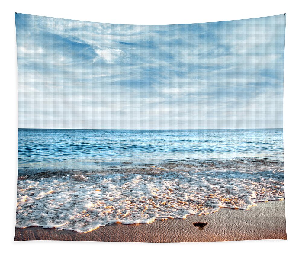 Background Tapestry featuring the photograph Seashore by Carlos Caetano