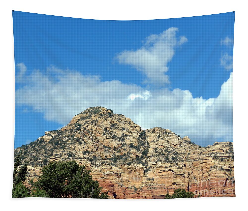 Sedona Tapestry featuring the photograph Sedona Heart Cloud Leap Day by Mars Besso