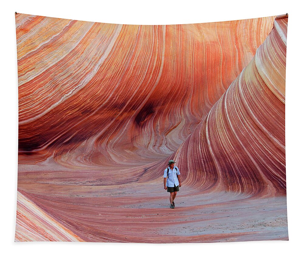 People Tapestry featuring the photograph Self Portrait - The Wave by Brett Pelletier