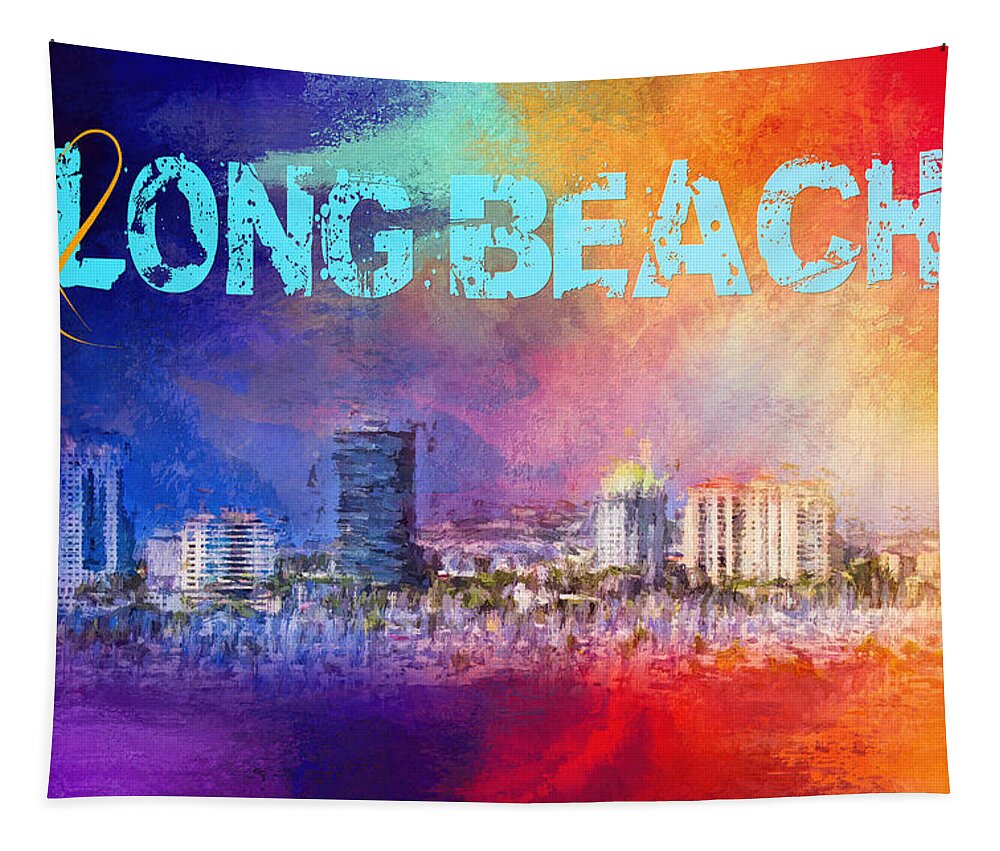 Jai Johnson Tapestry featuring the photograph Sending Love To Long Beach by Jai Johnson