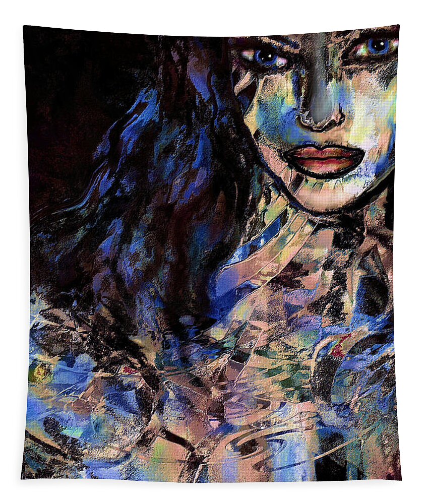 Nude Tapestry featuring the mixed media Sensuelle by Natalie Holland