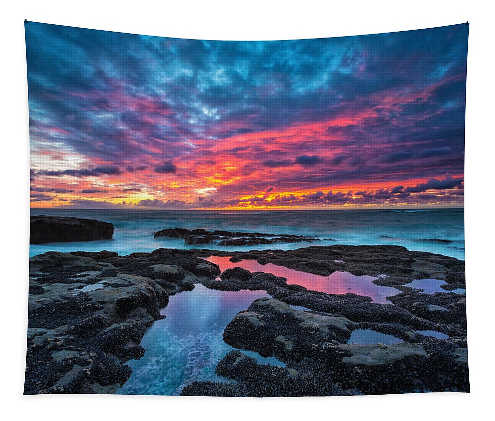 #faatoppicks Tapestry featuring the photograph Serene Sunset by Robert Bynum