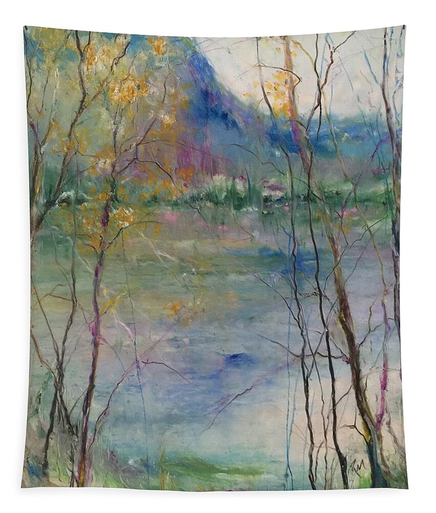  Tapestry featuring the painting Serenity by Robin Miller-Bookhout