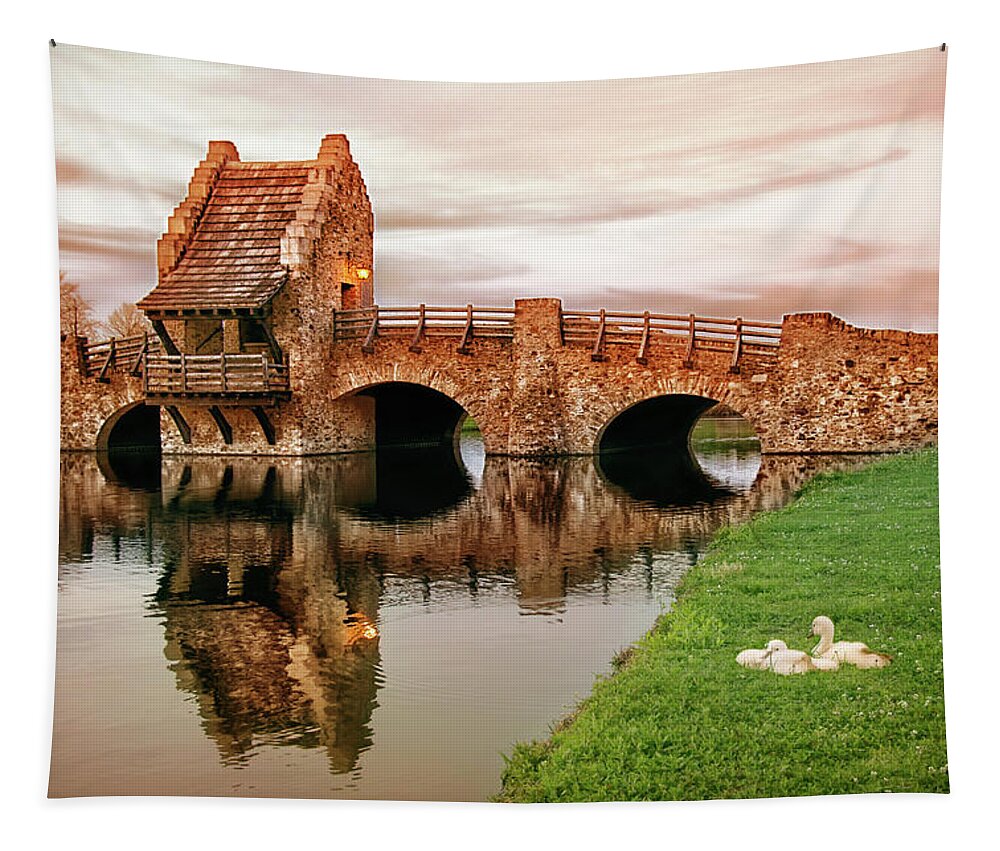 Bridge Tapestry featuring the photograph Shakespeare Bridge by Iryna Goodall