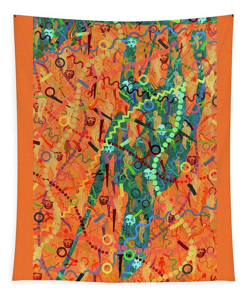 Color Tapestry featuring the painting Shaman by Stephen Mauldin