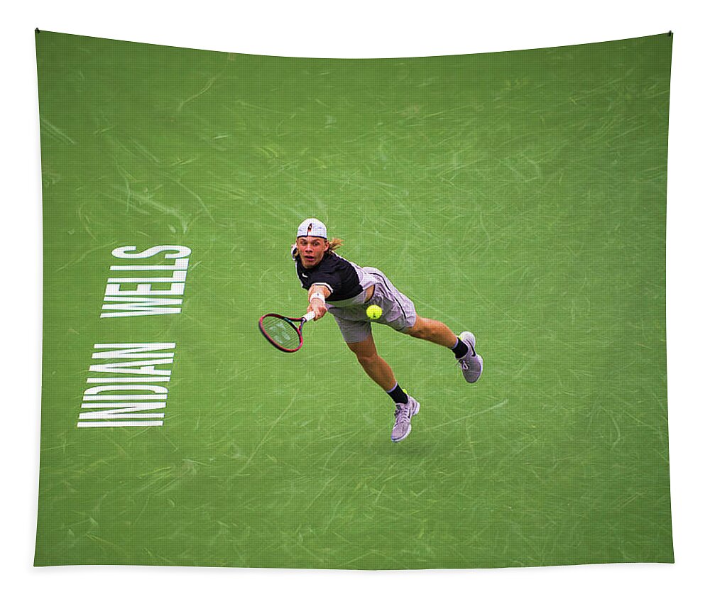 Tennis Tapestry featuring the photograph Shapovalov by Bill Cubitt