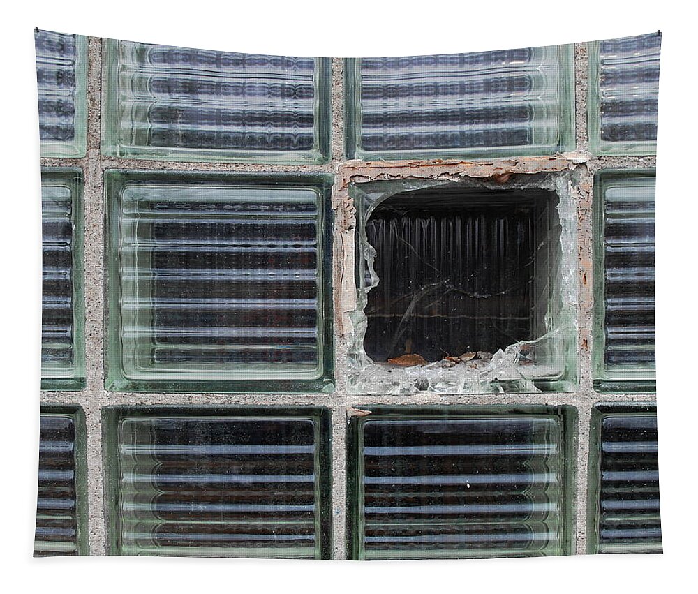 Square Tapestry featuring the photograph Shattered Square by Christopher Brown