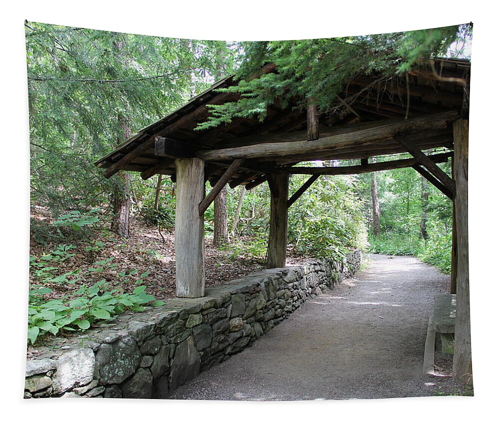 Path Tapestry featuring the photograph Shelter on the Path by Allen Nice-Webb