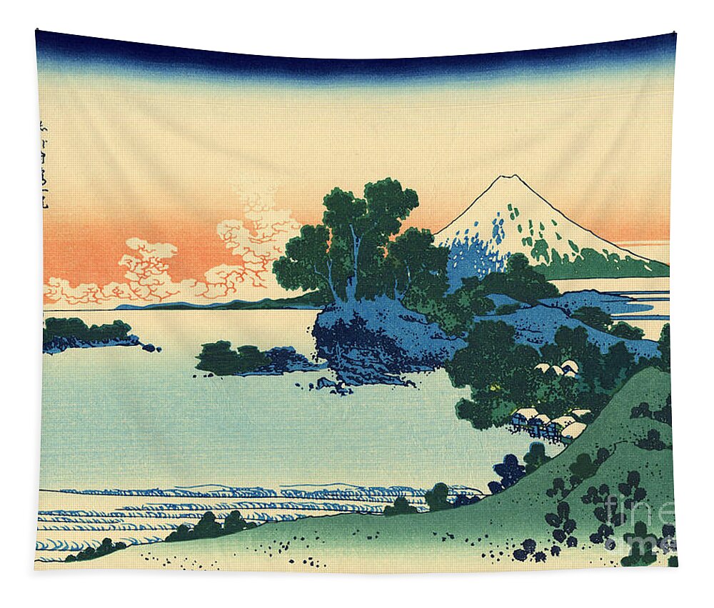 Hokusai Tapestry featuring the painting Shichiri beach in Sagami province by Hokusai