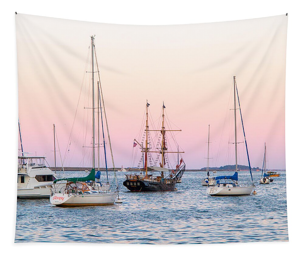 Boston Tapestry featuring the photograph Ship Out of Time by SR Green