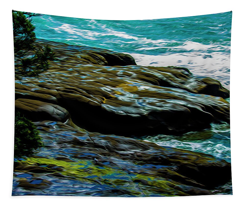 New Zealand Tapestry featuring the photograph Shoreline by Stuart Manning