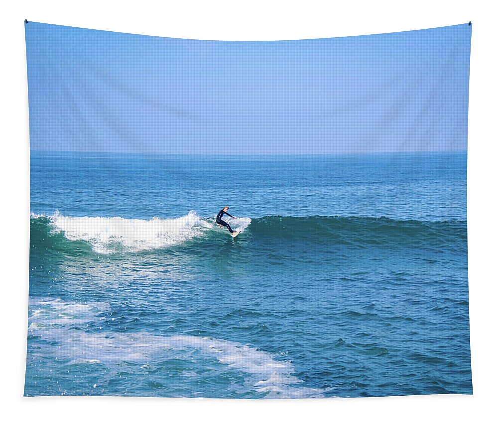 Surfer Tapestry featuring the photograph Shredder by Alison Frank