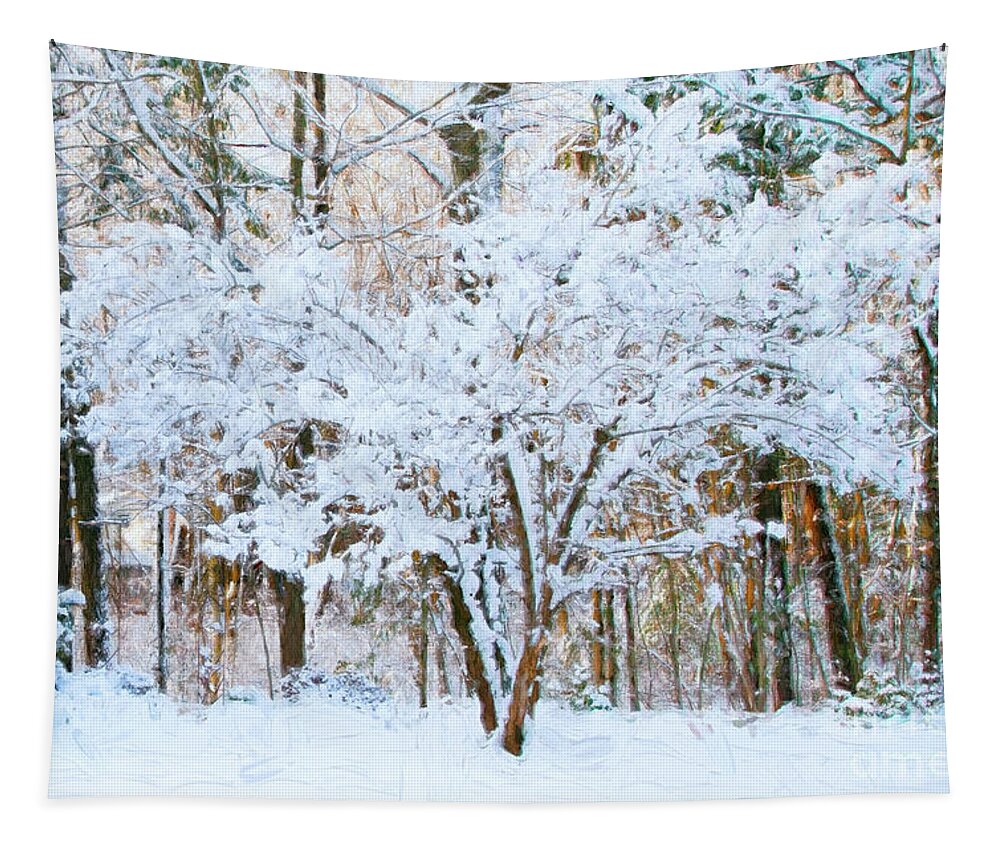 Winter Tapestry featuring the photograph Siebold Viburnum in Snow by Anita Pollak