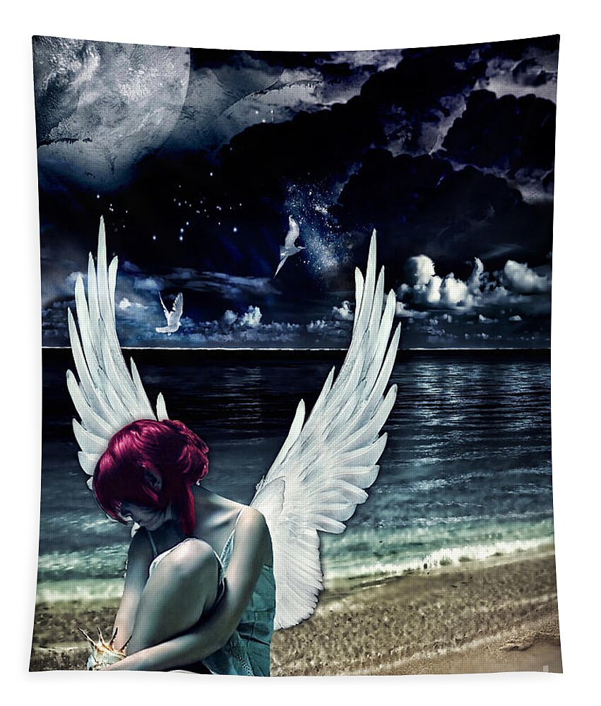 Silence Of An Angel Tapestry featuring the photograph Silence of an Angel by Mo T