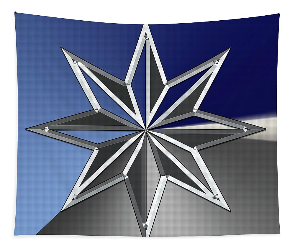 Staley Tapestry featuring the digital art Silver Star by Chuck Staley