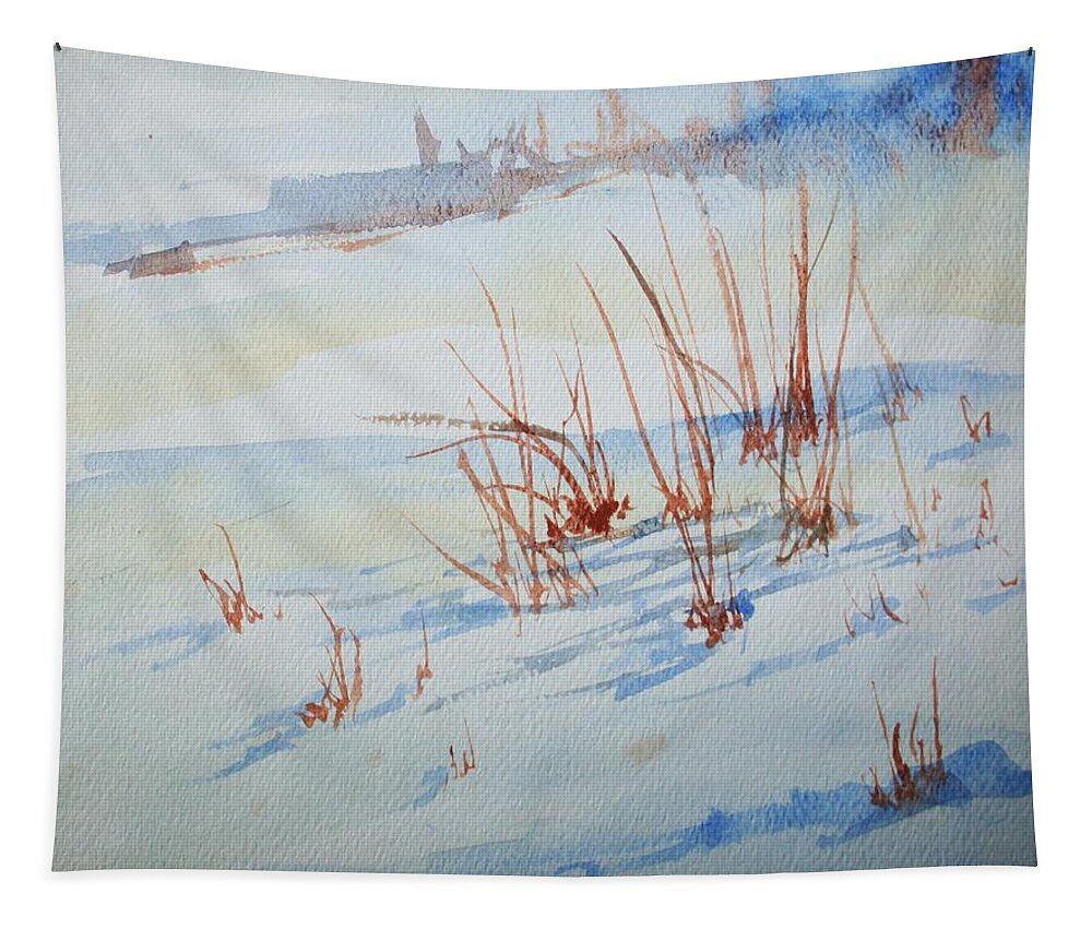 Landscape Paintings Tapestry featuring the painting Simple Sketch by Julie Lueders 