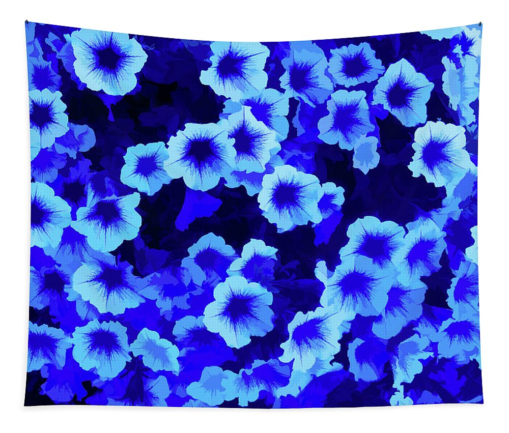 Flower Tapestry featuring the photograph Simply Blue Purple Petunias by Aimee L Maher ALM GALLERY