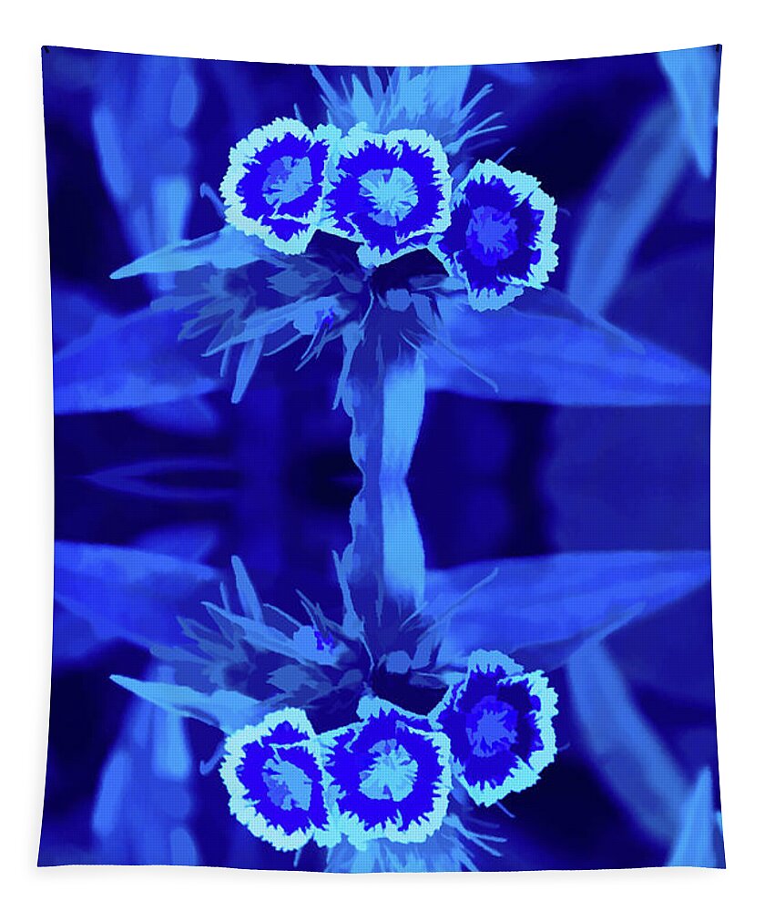 Flower Tapestry featuring the photograph Simply Blue Reflections of a Summer Bouquet by Aimee L Maher ALM GALLERY