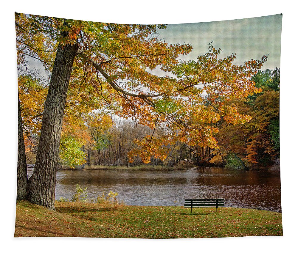 Sittin On The Banks Tapestry featuring the photograph Sittin on the Banks by Susan McMenamin