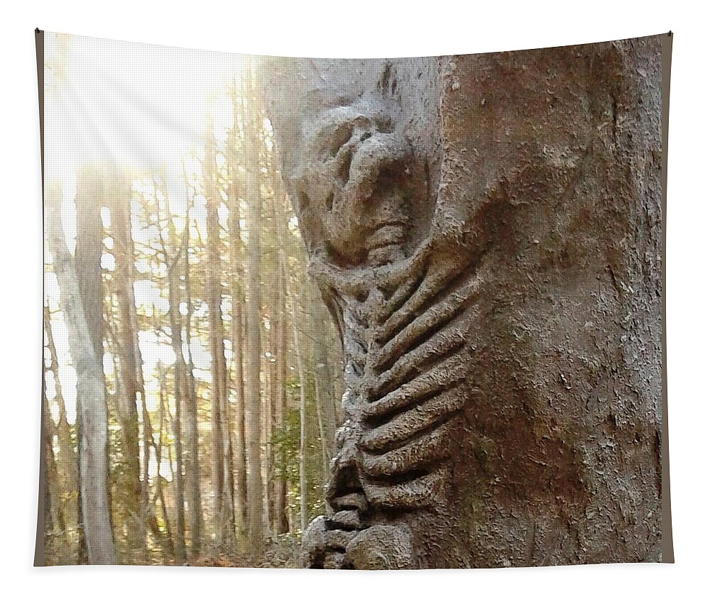 Skeleton Tapestry featuring the photograph Skeleton Tree by Emily Page