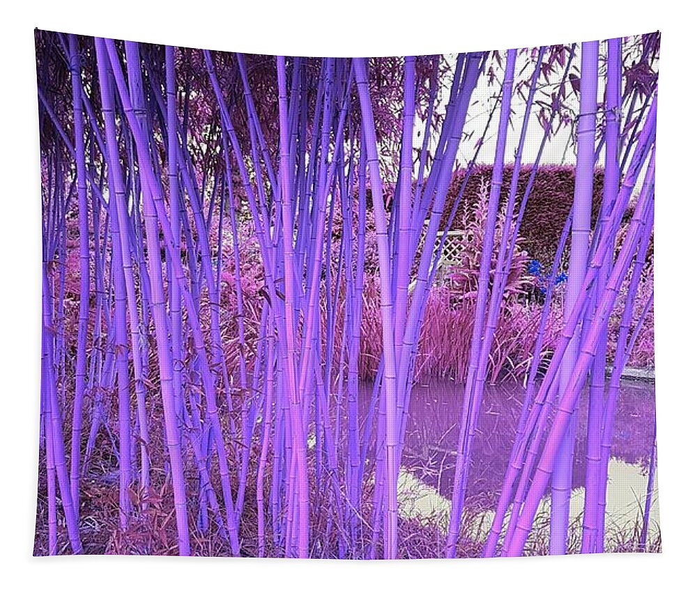 Fantasy Tapestry featuring the photograph Skinny Bamboo in Violet by Rowena Tutty